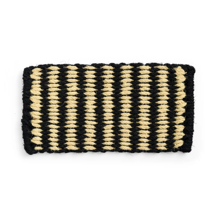 HAY - Coco Doormat, stripe wave, black / white
