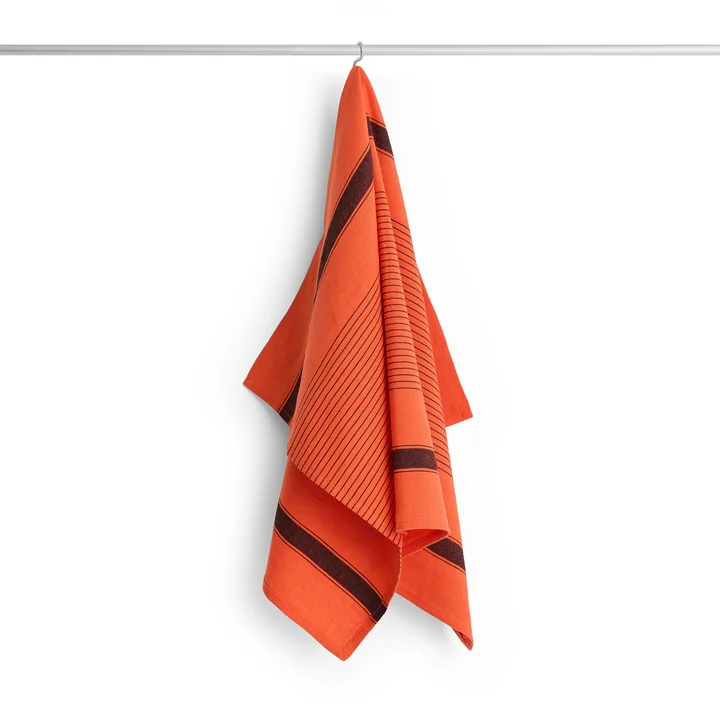 HAY - Linear Tea towel, 80 x 52 cm, warm red