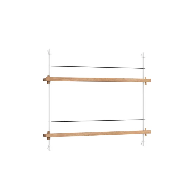 Moebe - Newspaper rack, 85 x 65 cm, natural oak / white