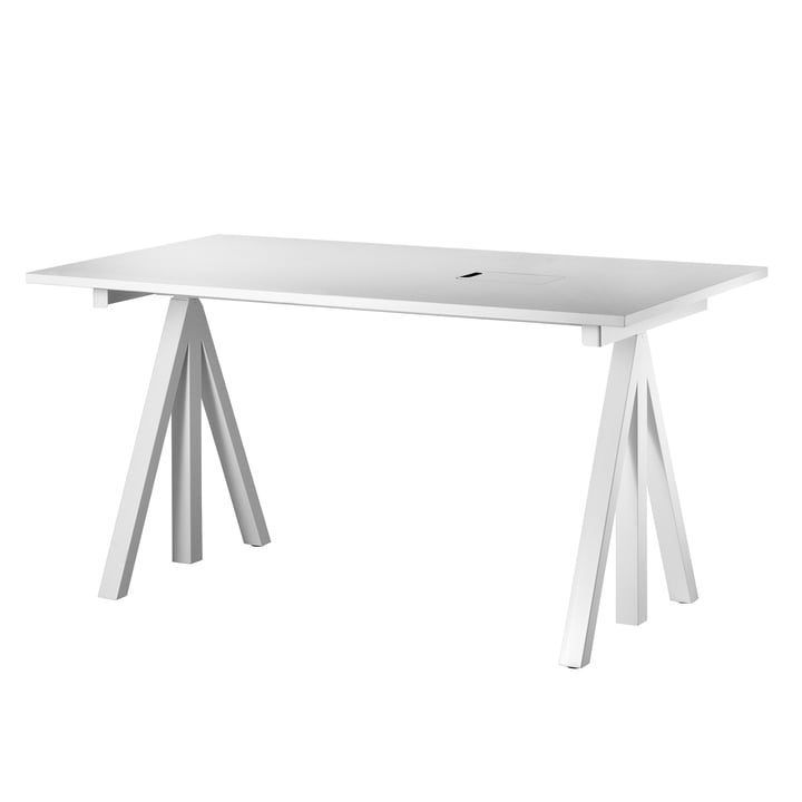 String - Works Desk, white, table top 140 x 78 cm