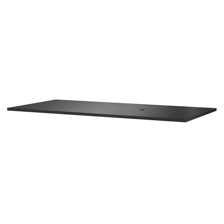 String - Works Table top, black, 160 x 78 cm