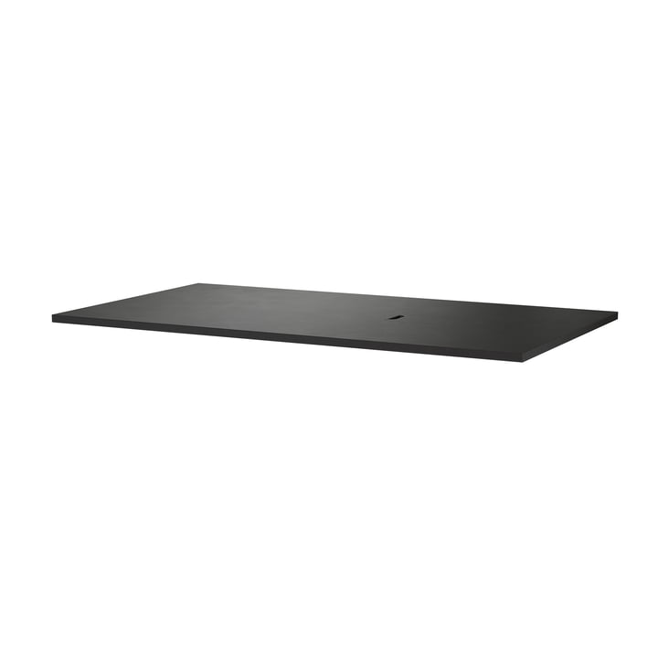 String - Works Table top, black, 140 x 78 cm