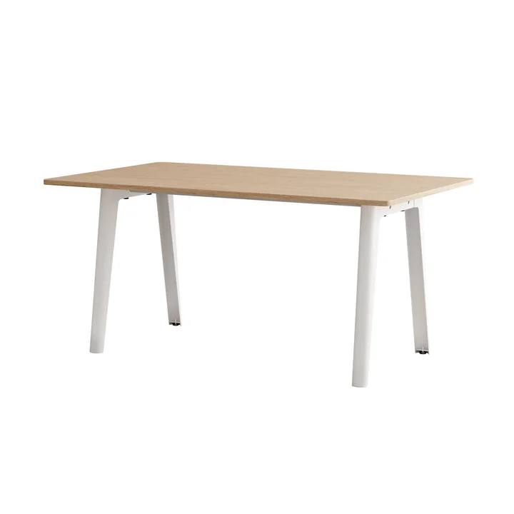 TipToe - NEW MODERN Dining table 95 x 160 cm, oak / cloudy white