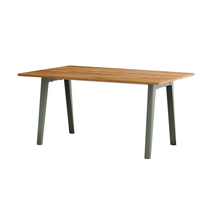 TipToe - NEW MODERN Dining table 95 x 160 cm, recycled reclaimed wood / eucalyptus gray