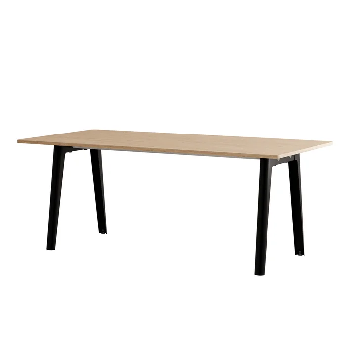 TipToe - NEW MODERN Dining table 95 x 190 cm, oak / graphite black