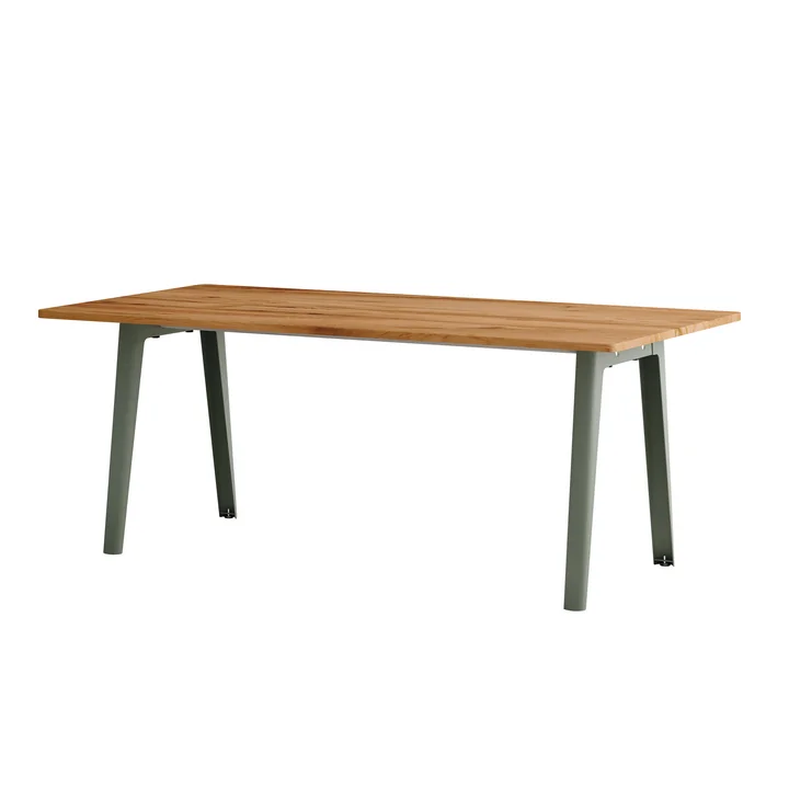 TipToe - NEW MODERN Dining table 95 x 190 cm, recycled reclaimed wood / eucalyptus gray