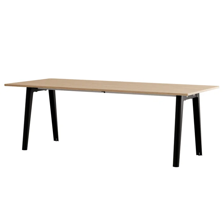 TipToe - NEW MODERN Dining table 95 x 220 cm, oak / graphite black