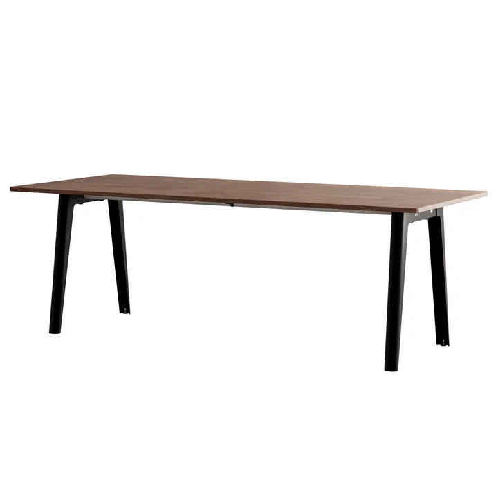 TipToe - NEW MODERN Dining table 95 x 220 cm, walnut / graphite black