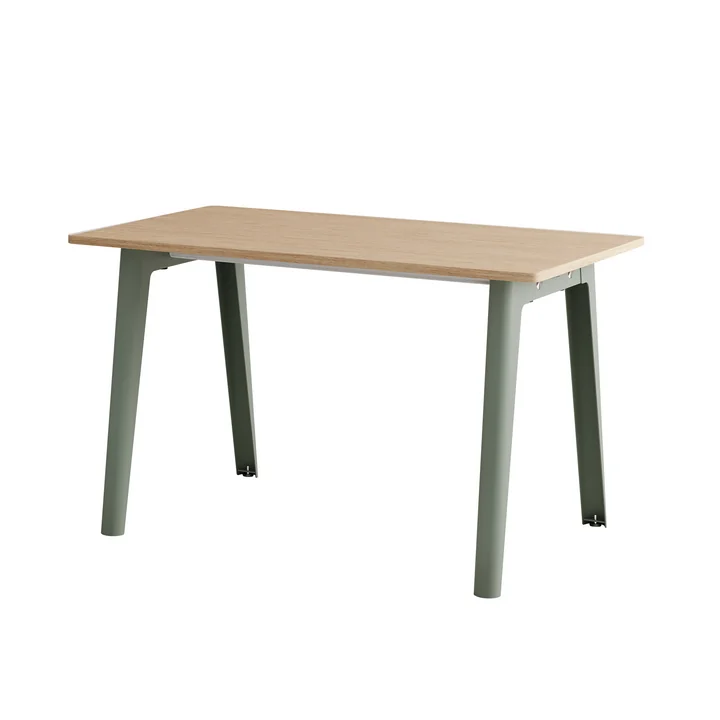 TipToe - NEW MODERN Desk, 75 x 130 cm, birch / eucalyptus gray