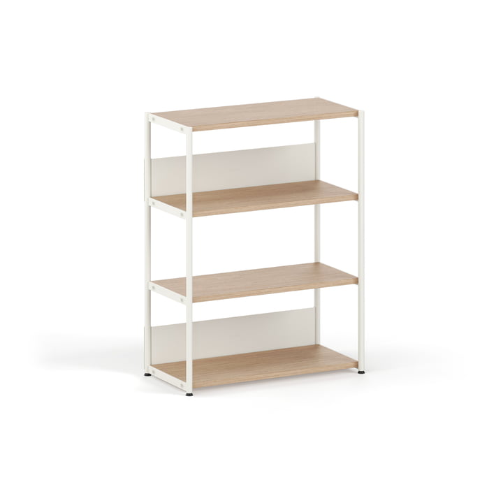 TipToe - Unit Shelving system, H 110 x 84 cm, oak / cream white