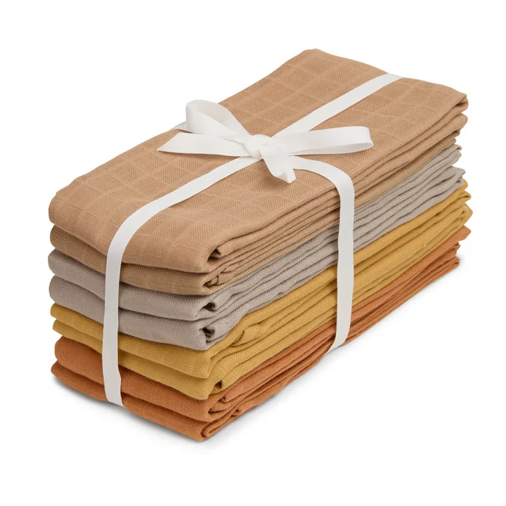Cam Cam Copenhagen - Muslin cloth set, Earth-Mix (set of 8)