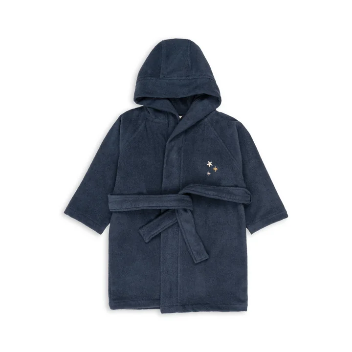 Konges Sløjd - Terry children's bathrobe 12 - 18 months, blue nights