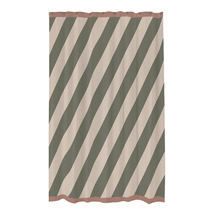Mette Ditmer - Diagonal Shower curtain, 150 x 200 cm, dark olive