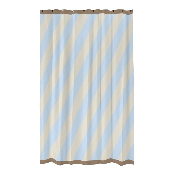 Mette Ditmer - Diagonal Shower curtain, 150 x 200 cm, light blue