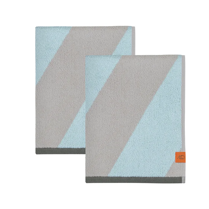 Mette Ditmer - Diagonal Guest towel, 40 x 55 cm, mint (set of 2)
