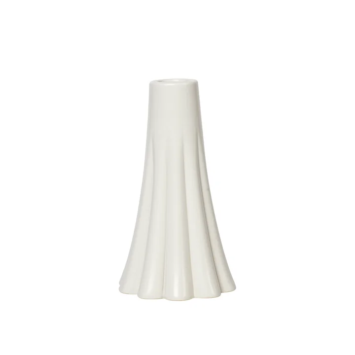 Broste Copenhagen - Heli Candle holder, Ø 8 x 14 cm, cream