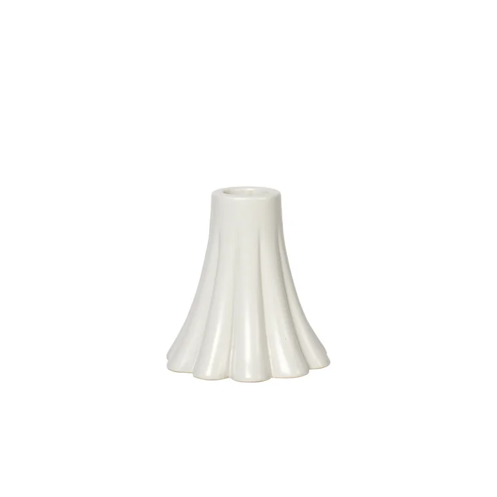 Broste Copenhagen - Heli Candle holder, Ø 8 x 8 cm, cream