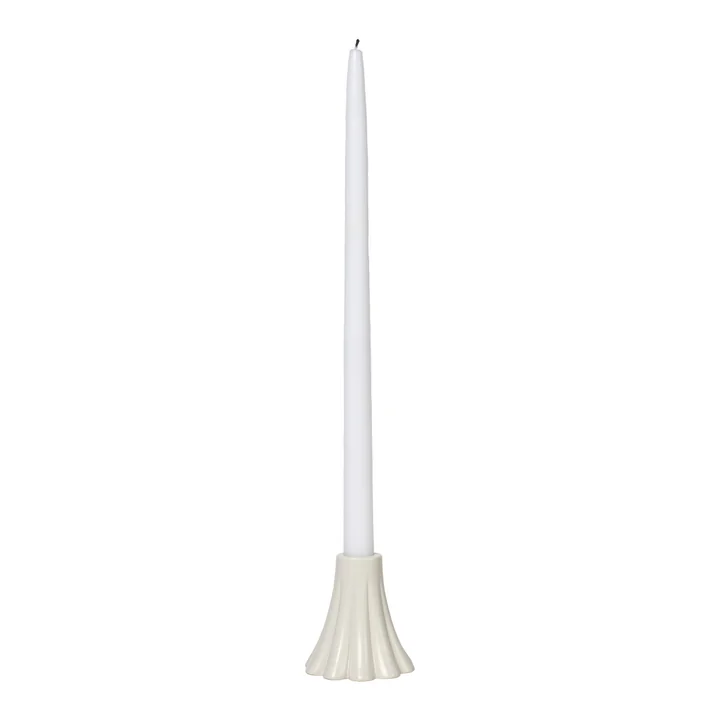 Broste Copenhagen - Heli Candle holder, Ø 8 x 8 cm, cream