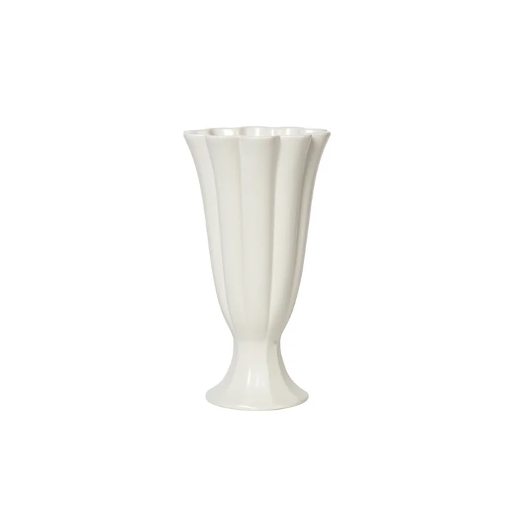 Broste Copenhagen - Heli Vase, Ø 12 x 22 cm, cream