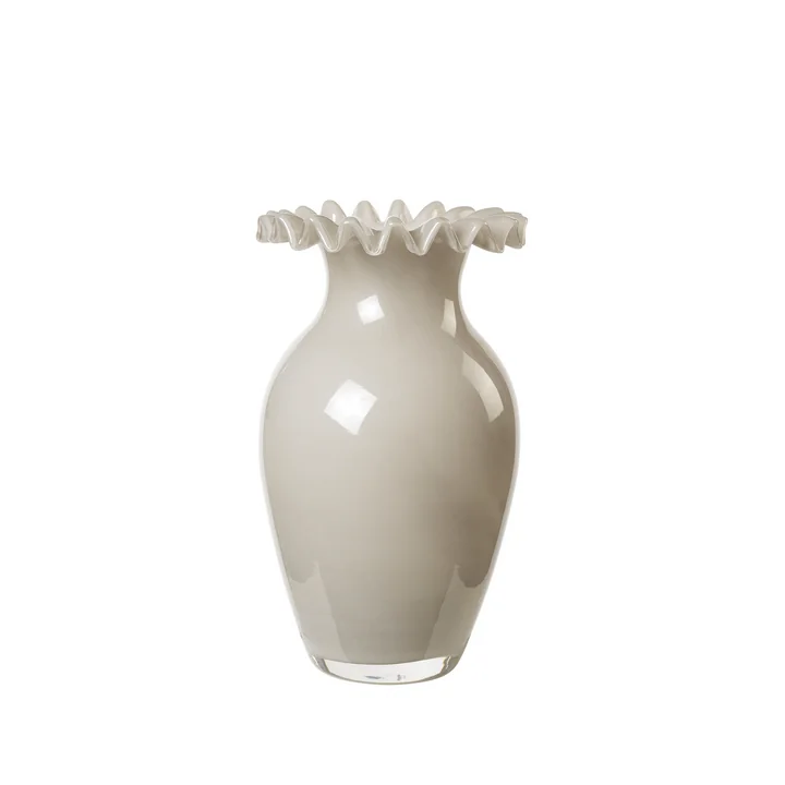 Broste Copenhagen - Jasmin Vase Ø 14.5 x 23 cm, taupe warm grey