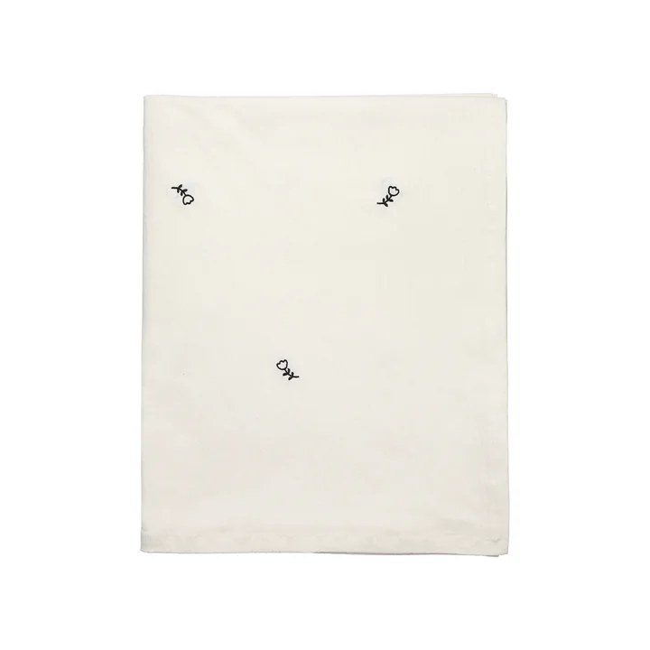 Broste Copenhagen - Mai Tablecloth 160 x 300 cm, black / off-white