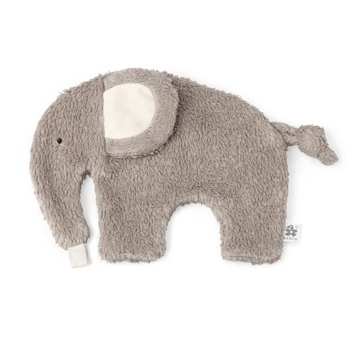 Sebra - Cuddle cloth and pacifier holder, elephant, gray