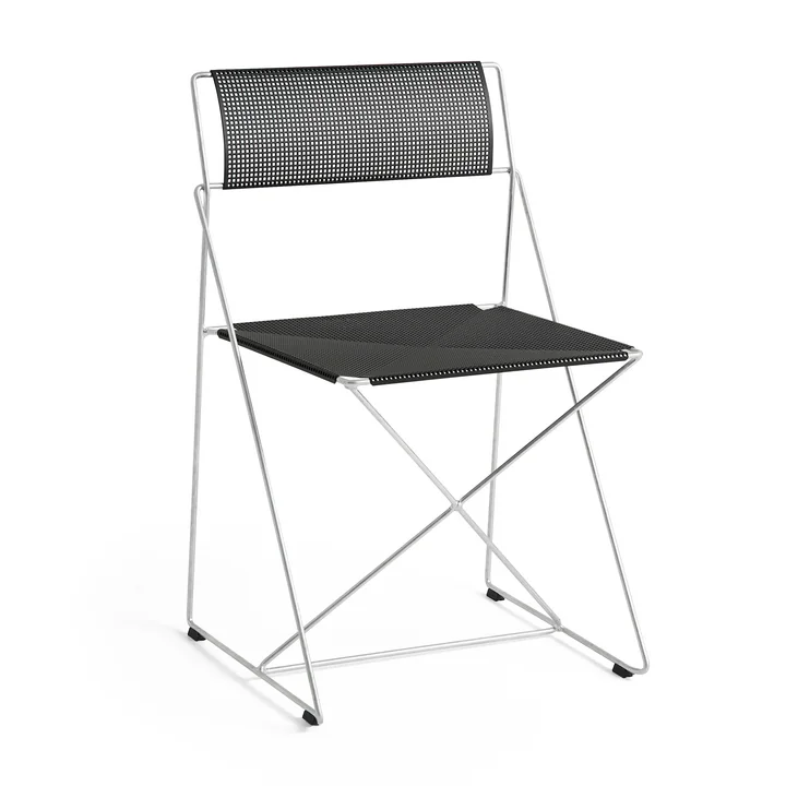 HAY - X-Line Chair, outdoor, hot-dip galvanized / black