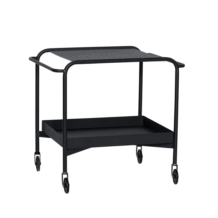 Hübsch Interior - Push serving trolley with castors, black