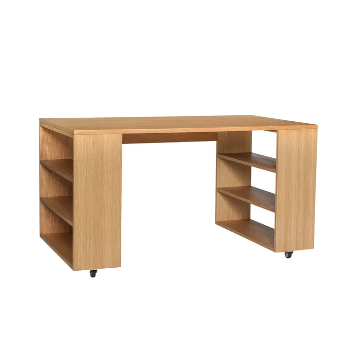 Hübsch Interior - Utility desk with castors, oak