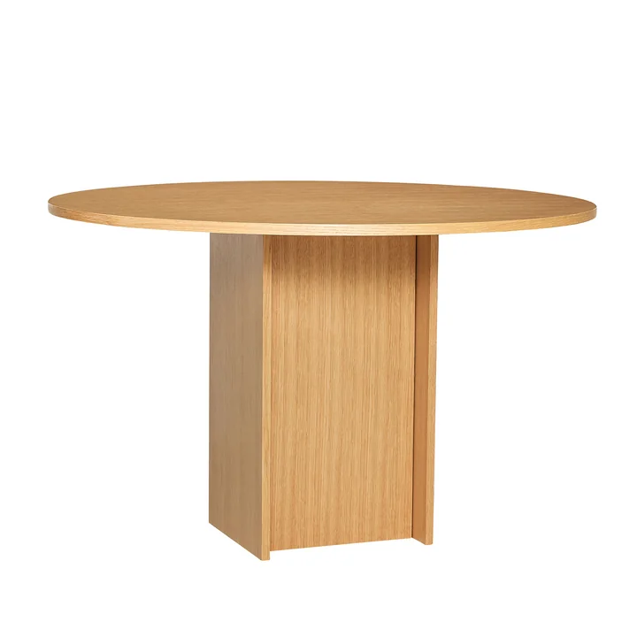 Hübsch Interior - Straight dining table, Ø 120 cm, oak