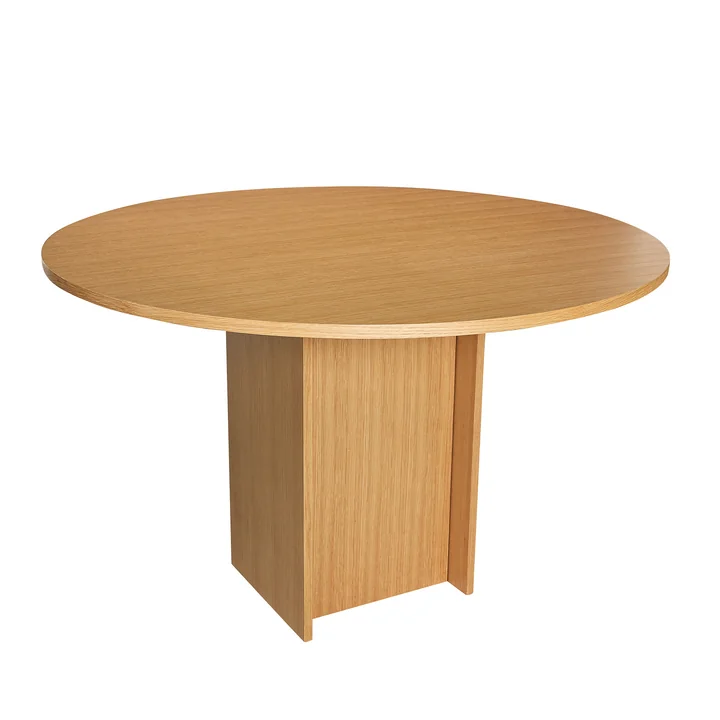 Hübsch Interior - Straight dining table, Ø 120 cm, oak