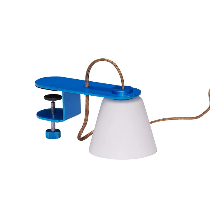 Hübsch Interior - Lure clamp light, metallic blue