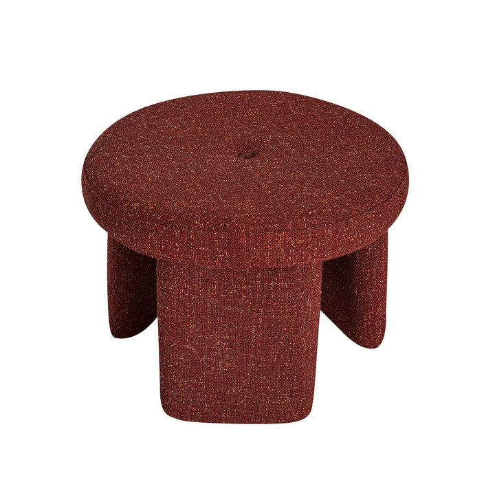Hübsch Interior - Rocco pouf, red