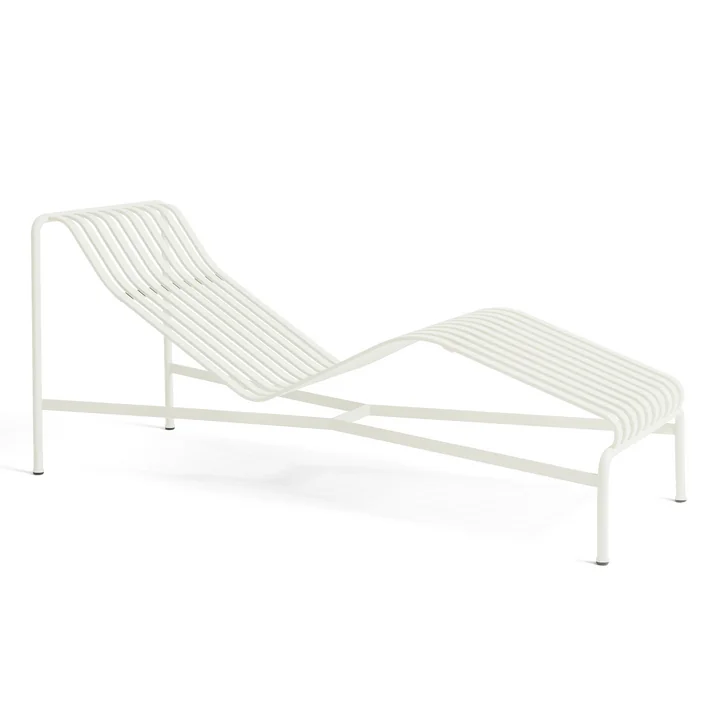 HAY - Palissade Chaise Longue Deck chair, cream white