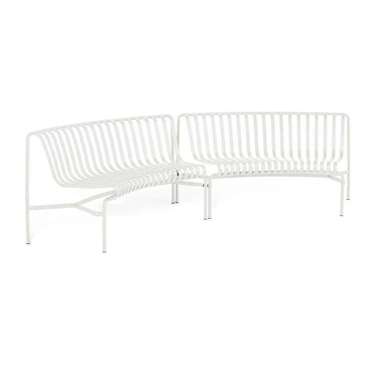 HAY - Palissade Park Dining Bench , In / In (set of 2), cream white