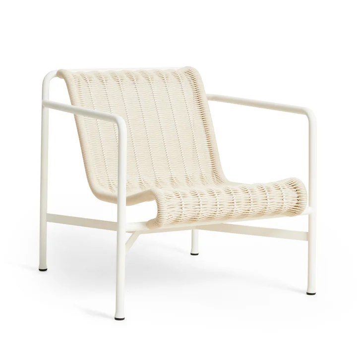 HAY - Palissade Cord Lounge Chair Low, cream white