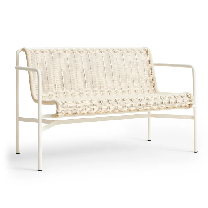 HAY - Palissade Cord Dining Bench, cream white