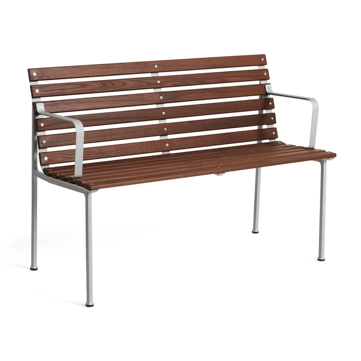 HAY - Traverse Dining Bench, with armrests, aluminum / oiled ash