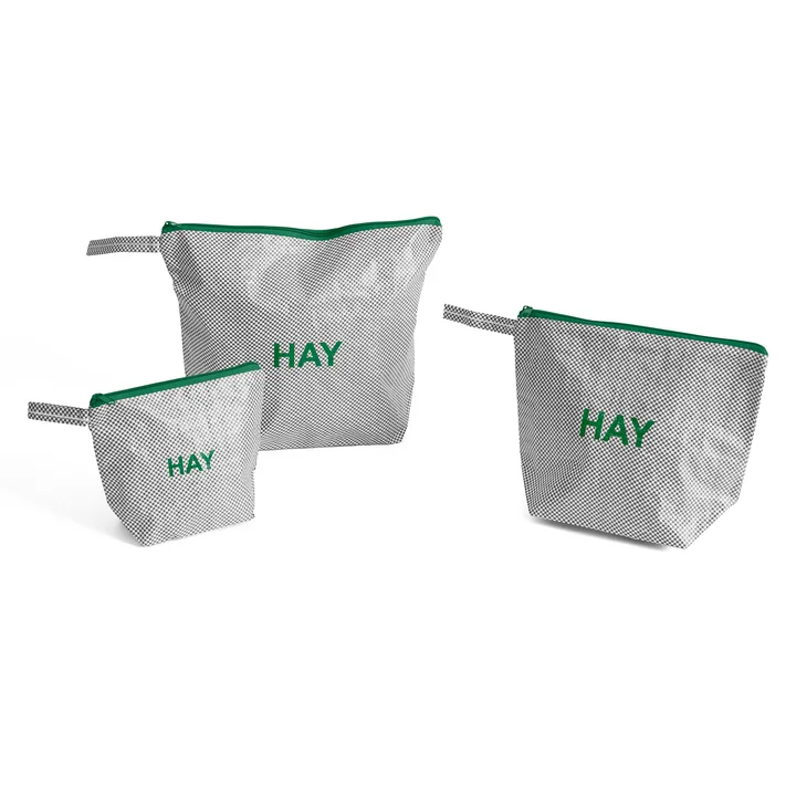 HAY - Candy Mono Toiletry bag, wash, gray (3 pieces)