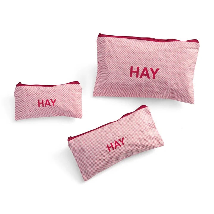 HAY - Candy Mono Toiletry bag, flat, light pink (3 pieces)