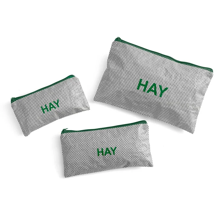 HAY - Candy Mono Toiletry bag, flat, gray (3 pieces)