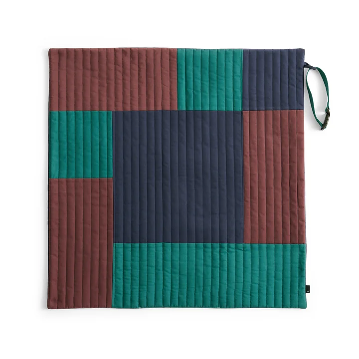 HAY - Dogs Travel blanket, 80 x 80 cm, burgundy / green / blue