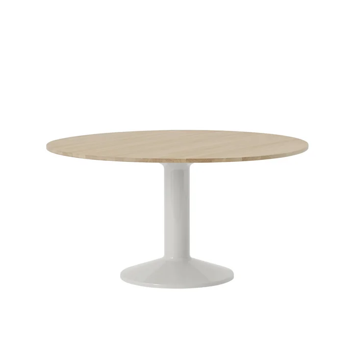 Midst Dining table, Ø 140 cm, oiled oak / gray by Muuto
