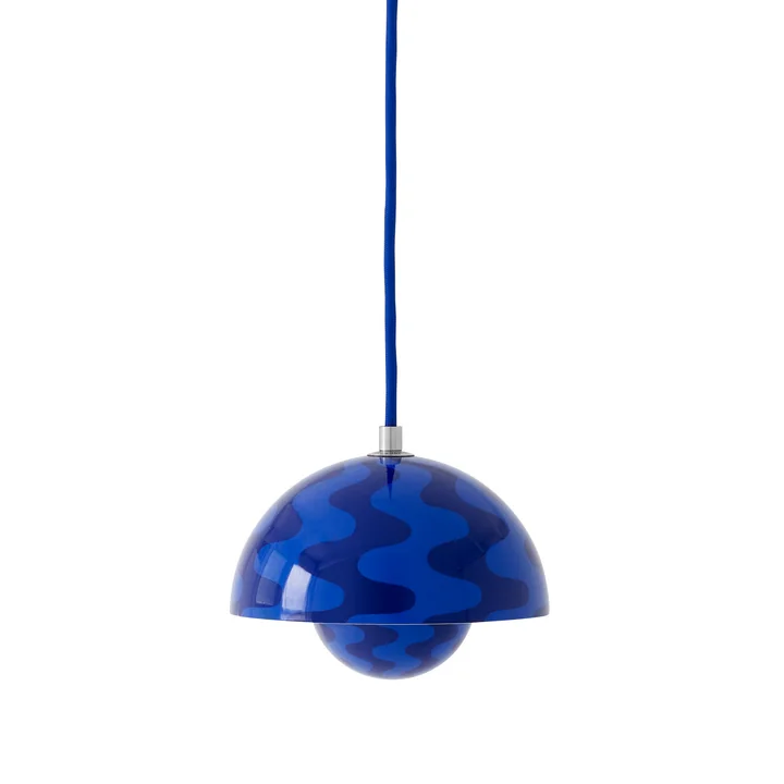 & Tradition - FlowerPot Pendant light VP10, cobalt blue / dusky blue