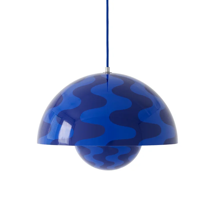 & Tradition - FlowerPot Pendant light VP7, cobalt blue / dusky blue