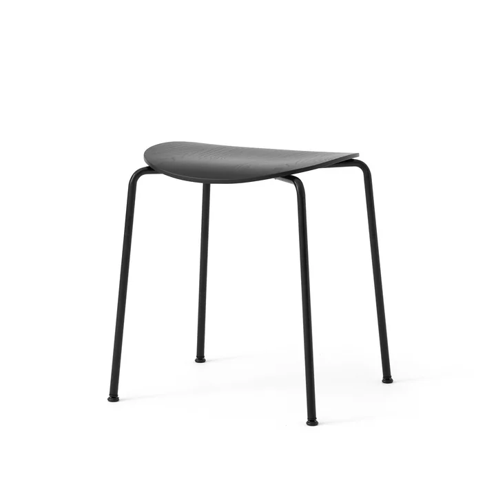& Tradition - Pavilion AV36 Stool, H 46 cm, black oak (plastic glides)