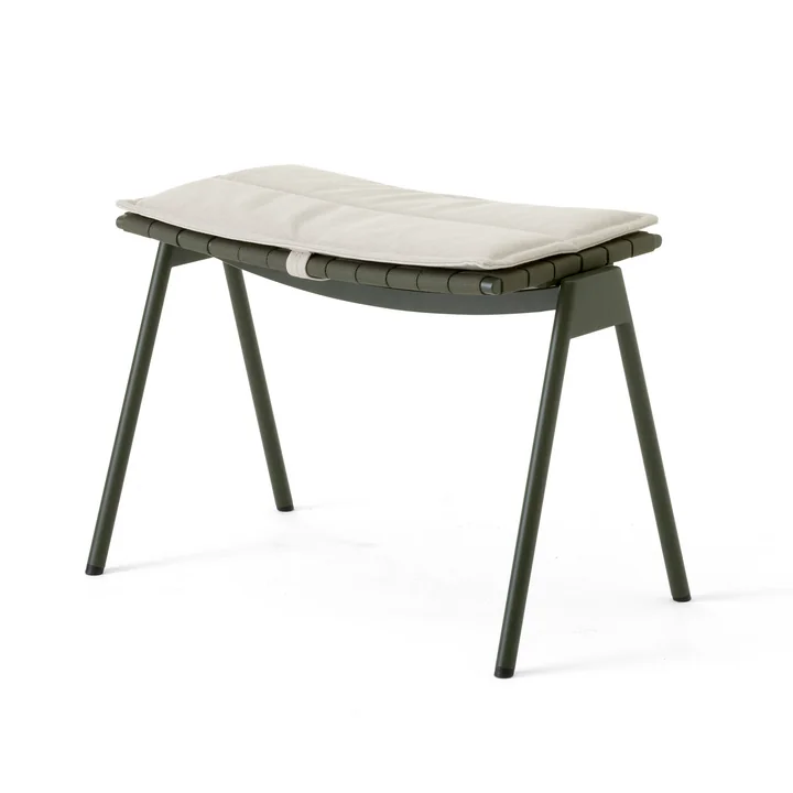 & Tradition - Ville AV46 Outdoor Footstool with seat cushion, beige
