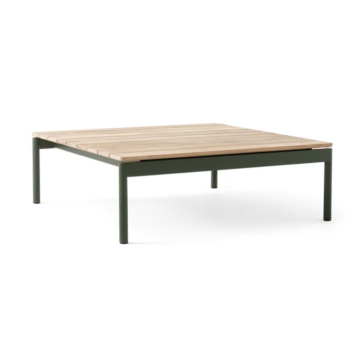 & Tradition - Ville AV50 Outdoor Coffee table, 90 x 90cm, teak / bronze green