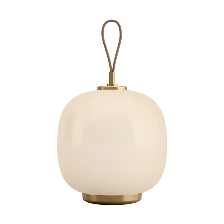 Louis Poulsen - VL45 Radiohus Portable LED table lamp, brass / glossy opal white