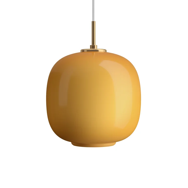 Louis Poulsen - VL45 Radiohus pendant light, Ø 25 cm, brass / glossy amber